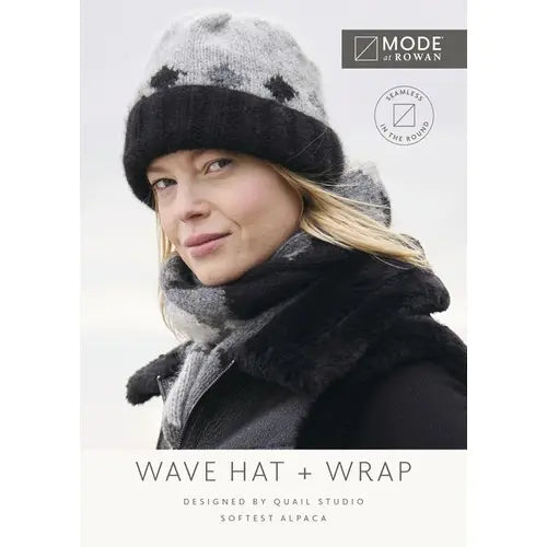 Wave Hat & Wrap - Mode at Rowan Pattern Only