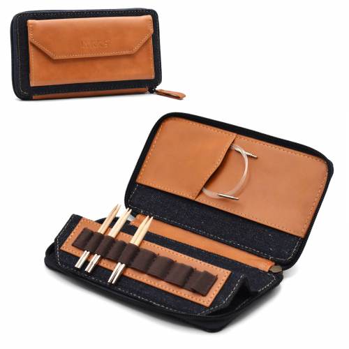 Oxford - Leather 3.5" Case with Zipper Closure