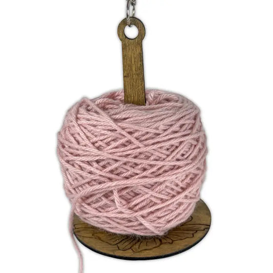 Wrist Yarn Minder/Holder Real Leather Strap Flowers Style 1