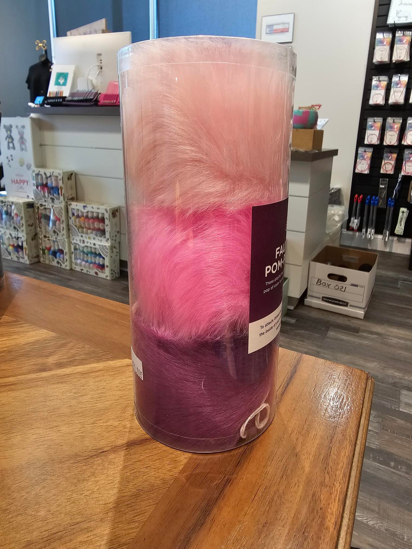 Faux Fur Pom-Pom Set 12cm
