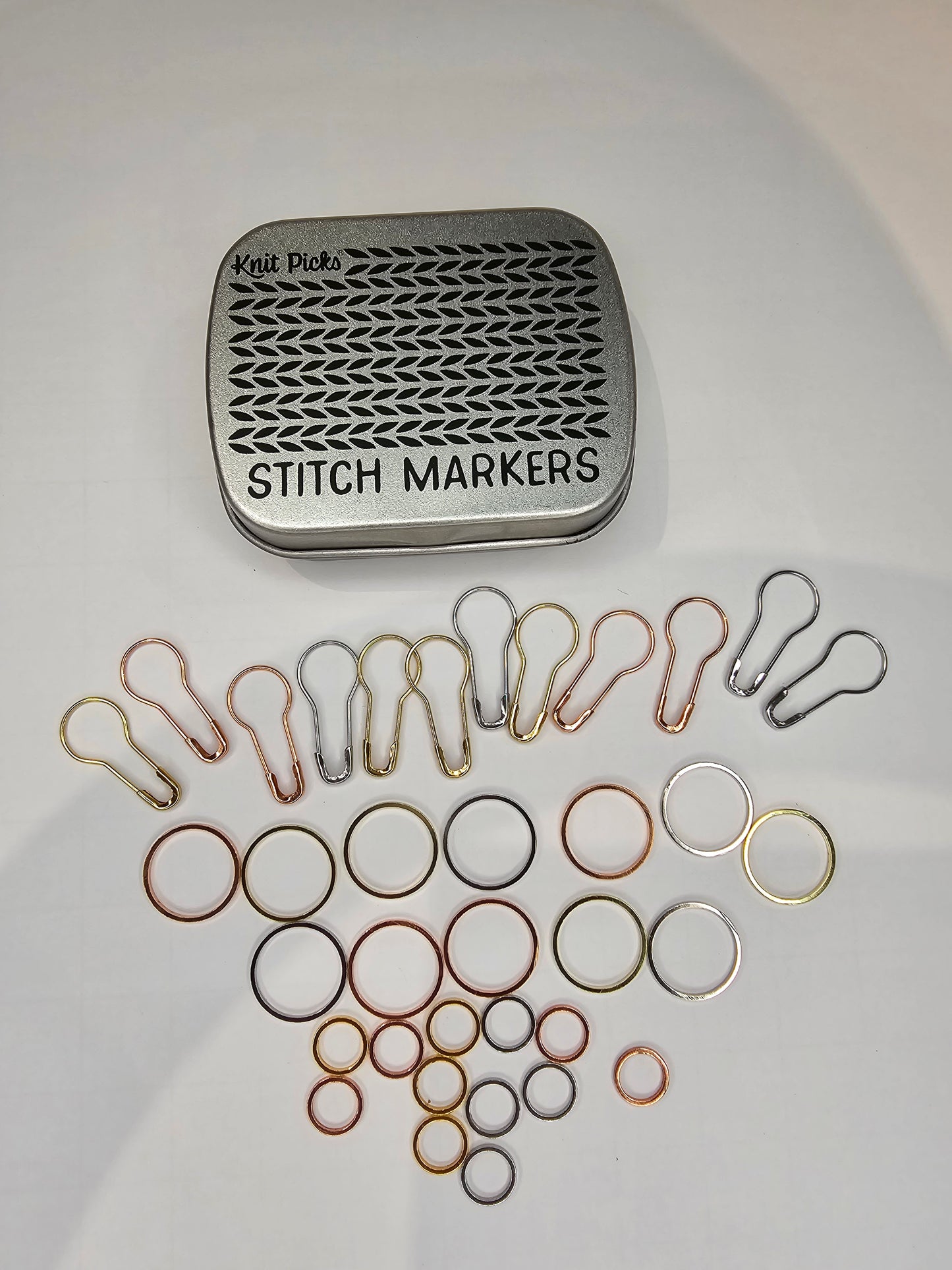 Knit Picks Metallic Locking Stitch Markers Variety