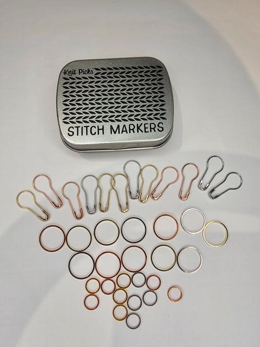 Knit Picks Metallic Locking Stitch Markers Variety