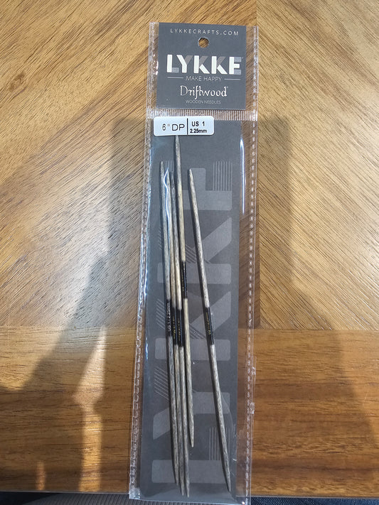 Double Pointed Needles - Lykke 6" Driftwood (set of 5)