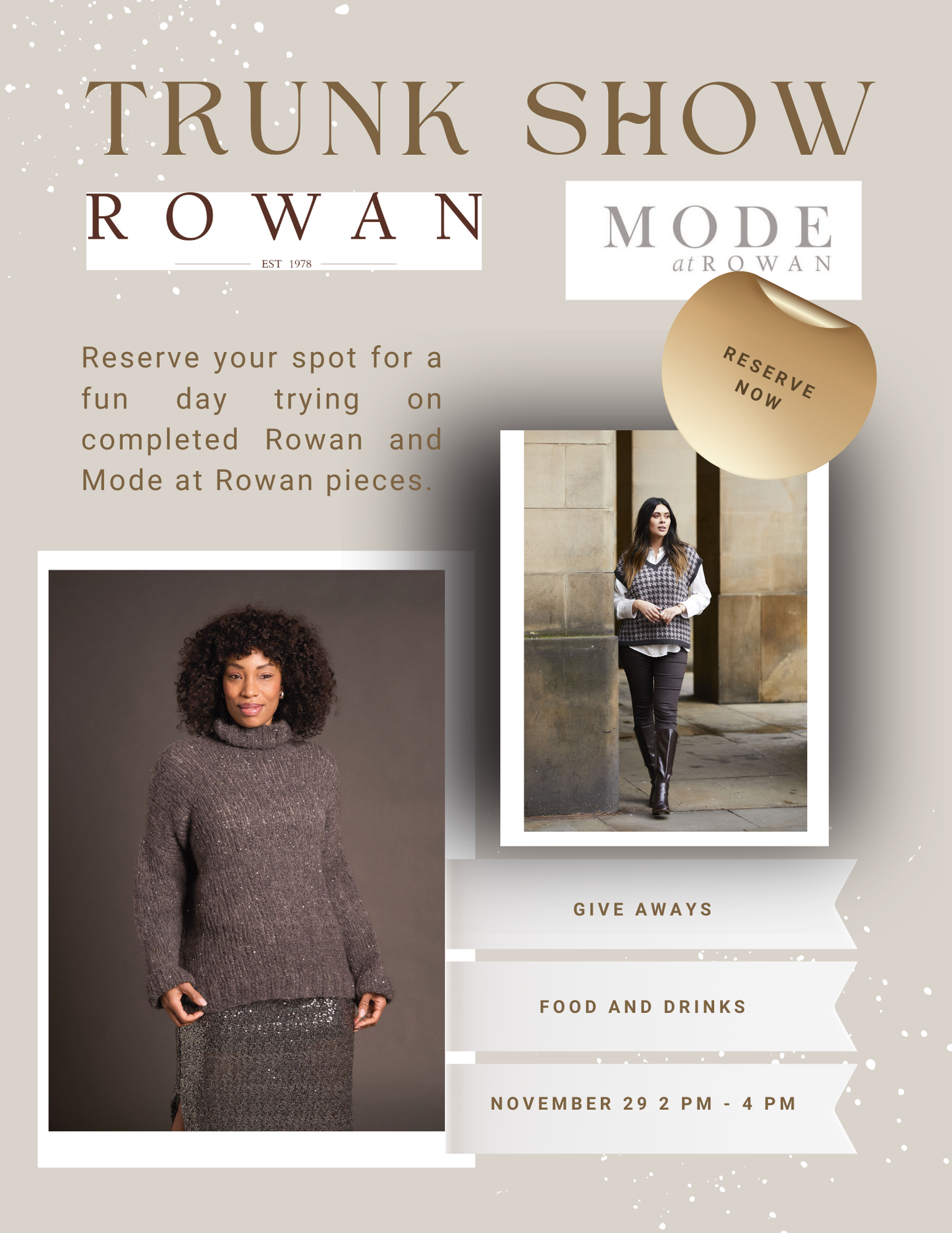 Rowan and Mode at Rowan Trunk Show - November 29