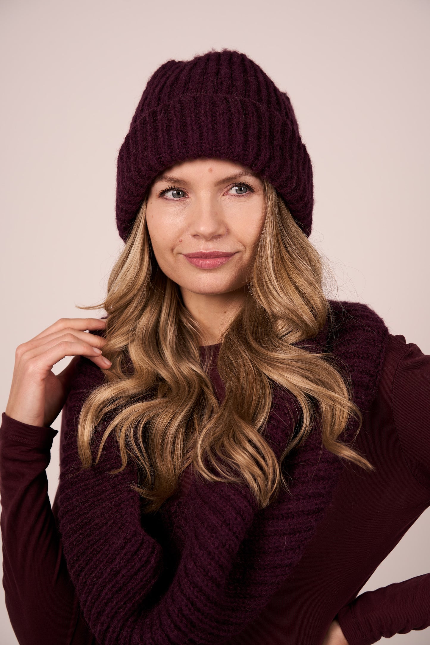 Cassia Cowel + Beanie Mode at Rowan Pattern
