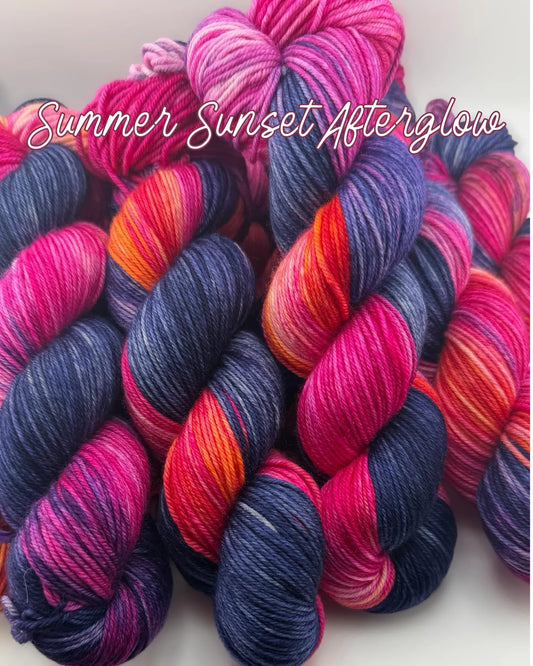 Summer Sunset Afterglow by Yarnette Hand Dyed Yarns