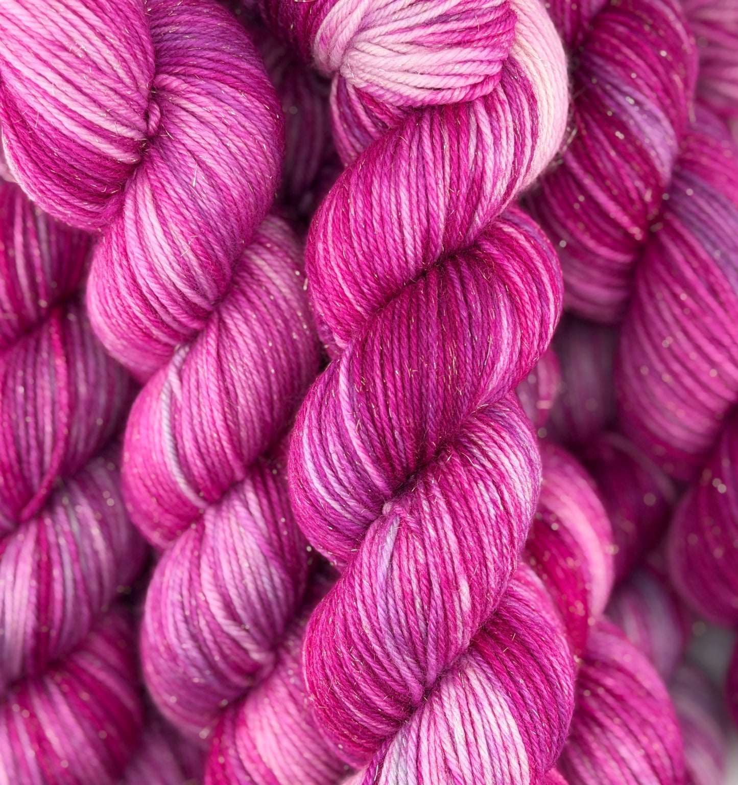 Pink Champagne Riot by Yarnette Hand Dyed Yarns