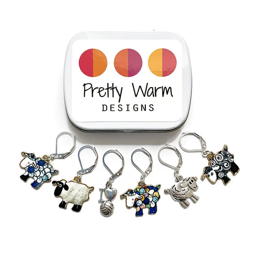 Sheep Locking Stitch Markers - Set of 6